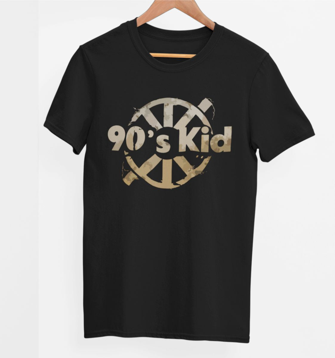 Schwarzes UNISEX T-Shirt „90' kid“