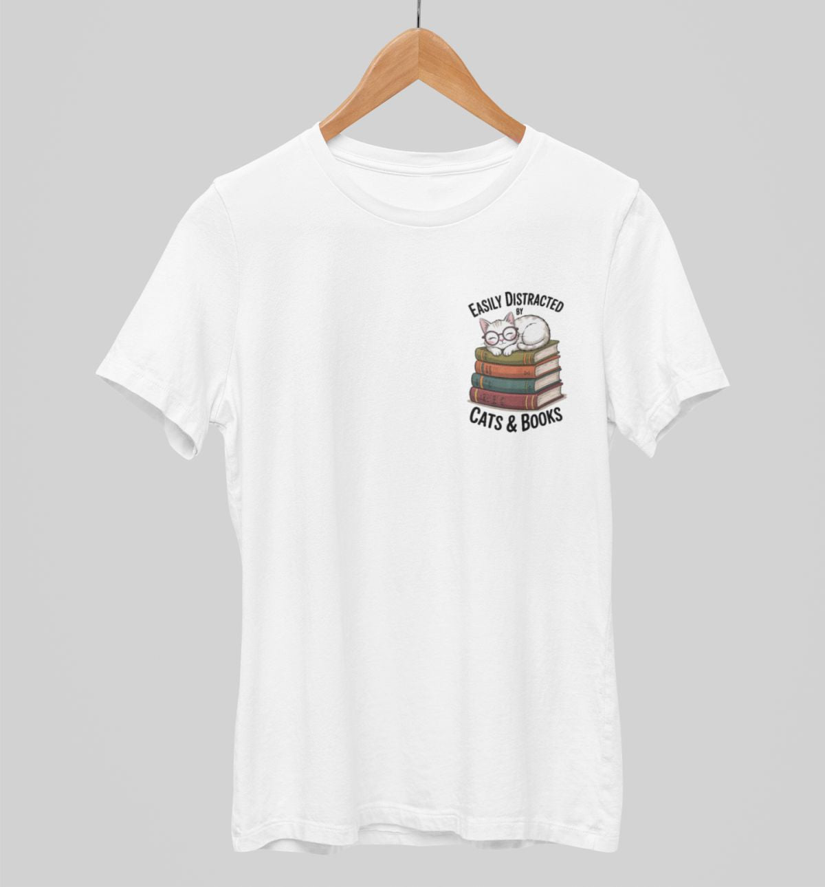 Weiße UNISEX T-Shirts Easily Distracted