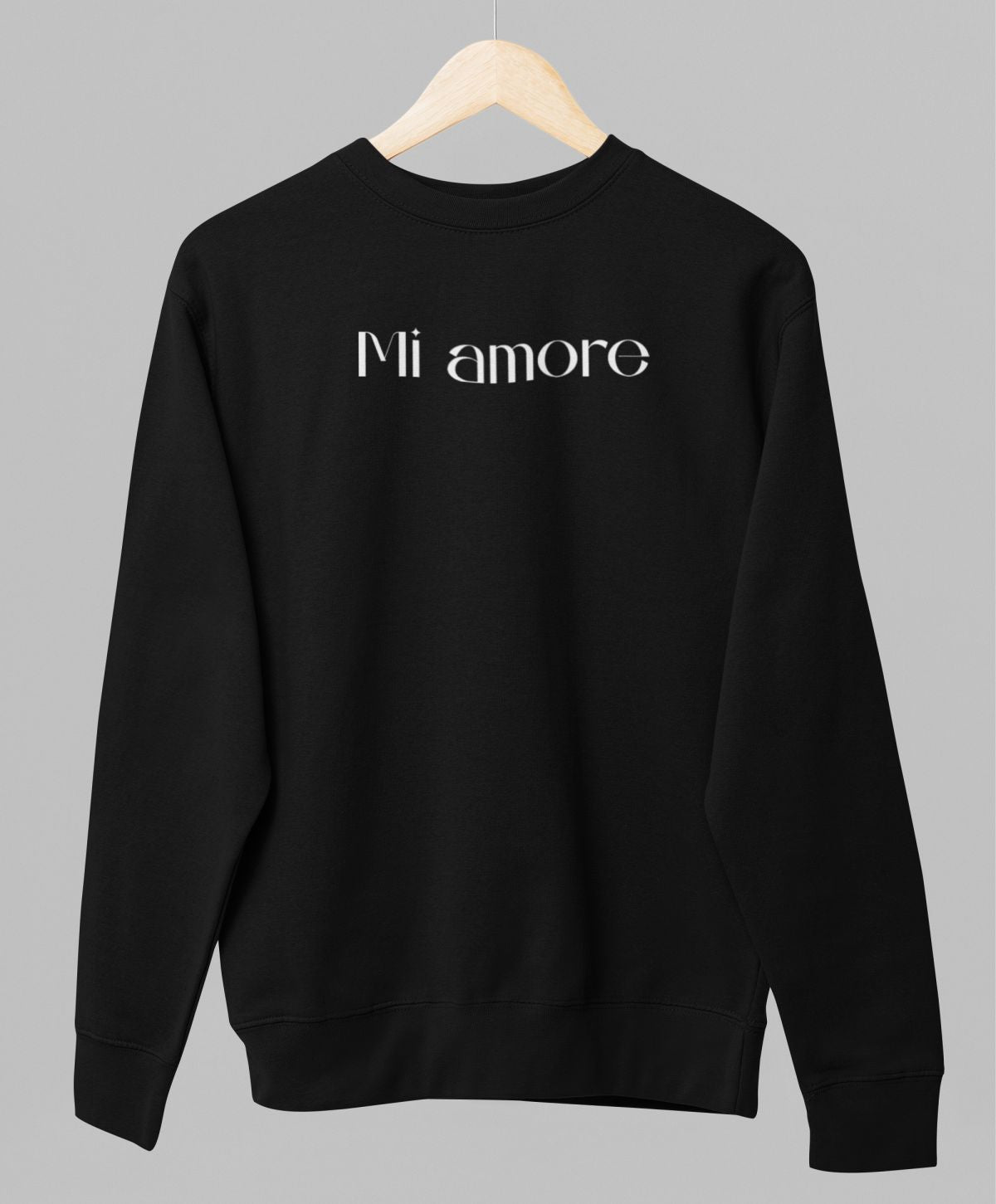 Schwarzer UNISEX Pullover "Mi Amore"