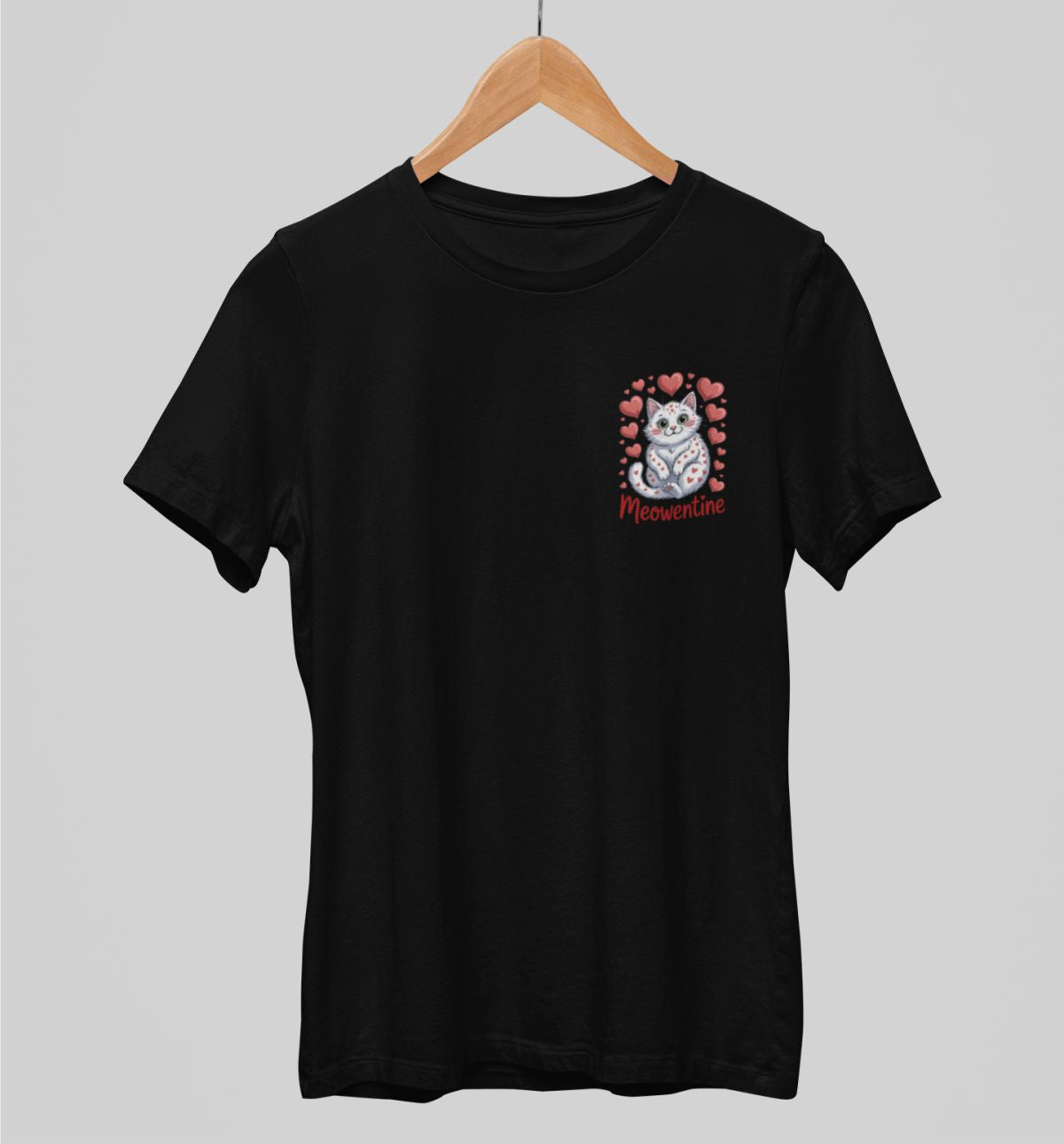 Schwarzes UNISEX T-Shirt Meowentine