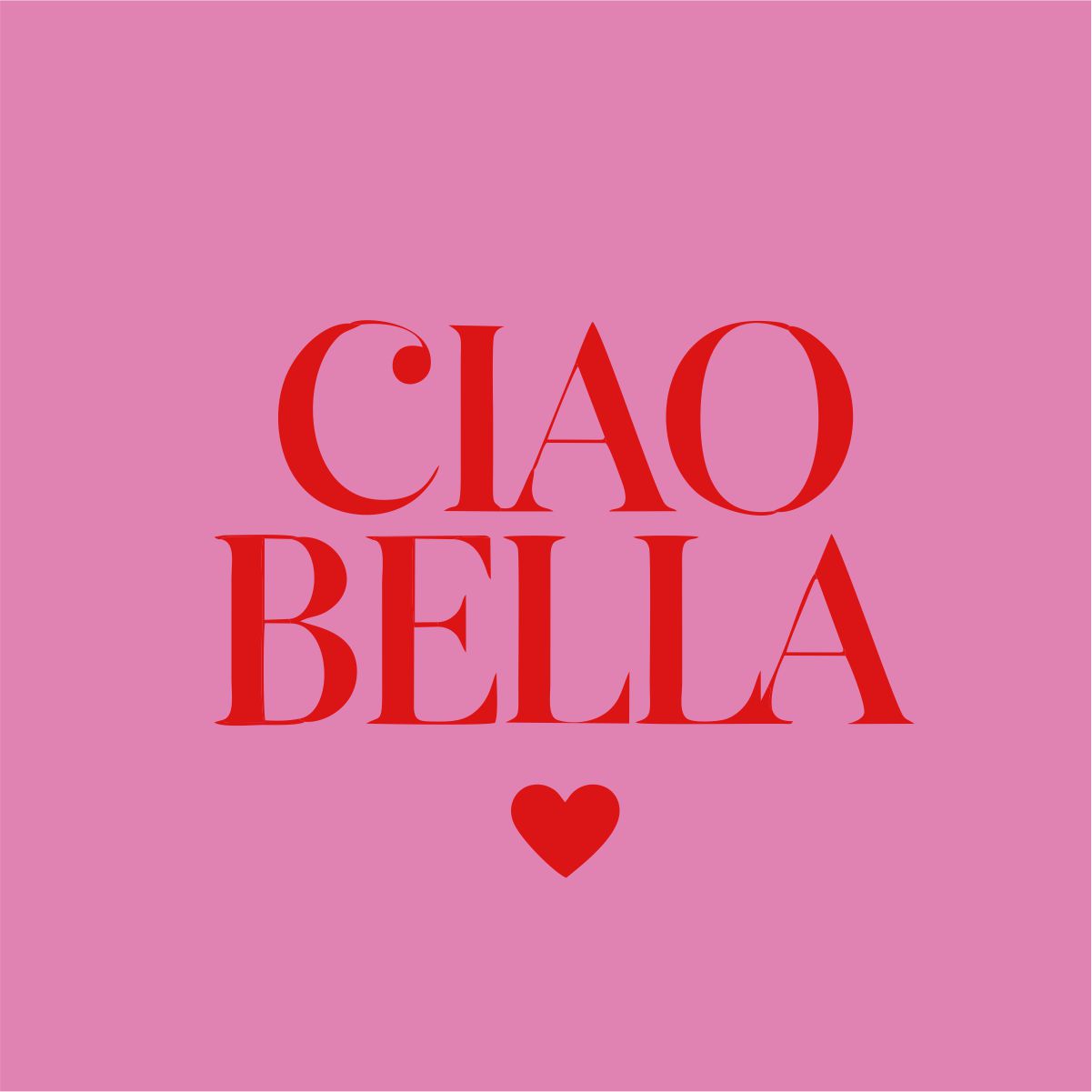 Rosa UNISEX T-Shirts „Ciao, bella“