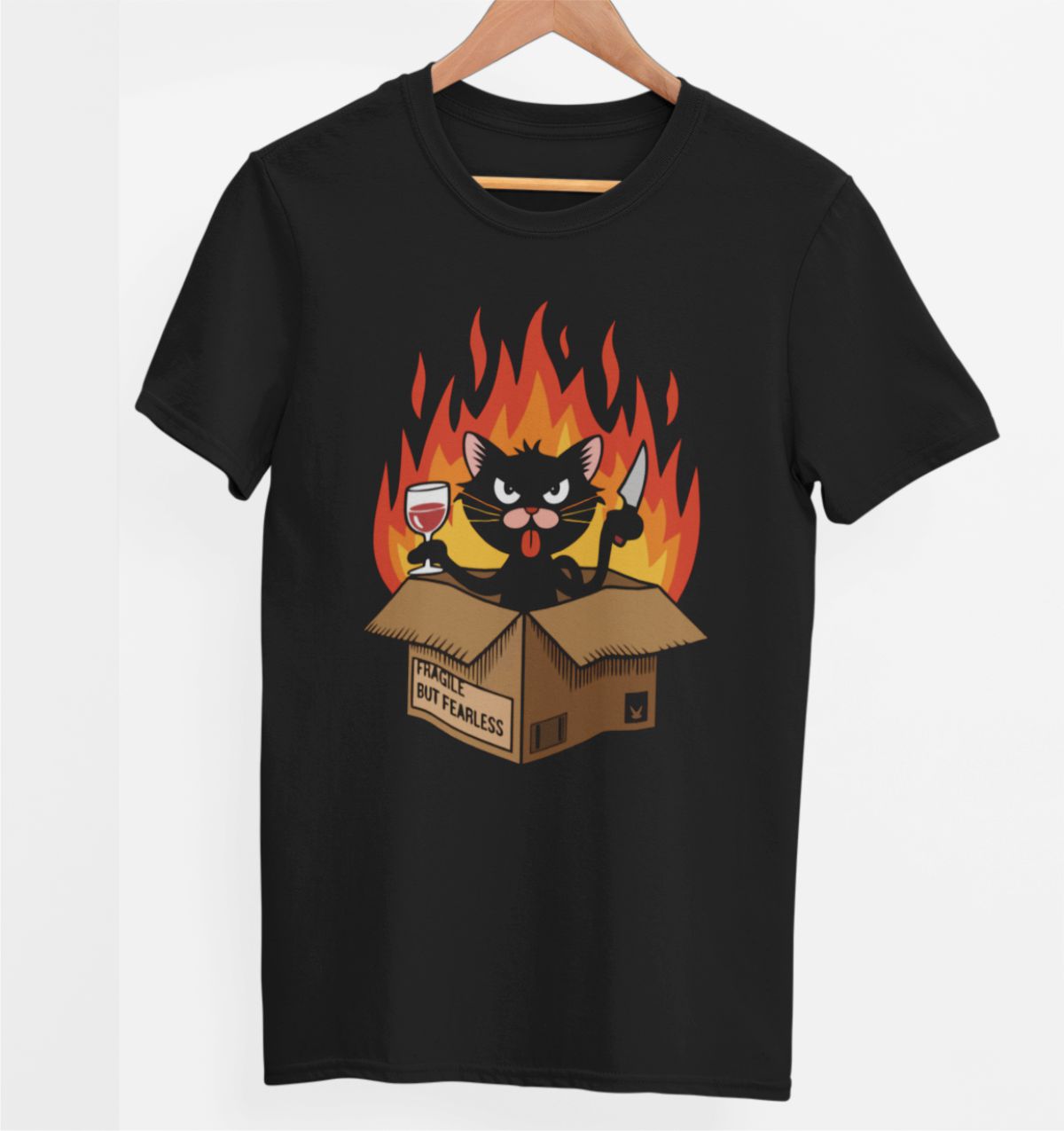 Schwarzes UNISEX T-Shirt "Fragile"
