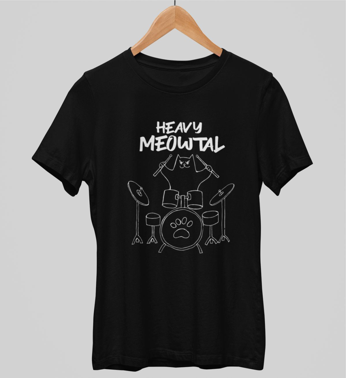 Schwarzes UNISEX T-Shirt Heavy Meowtal