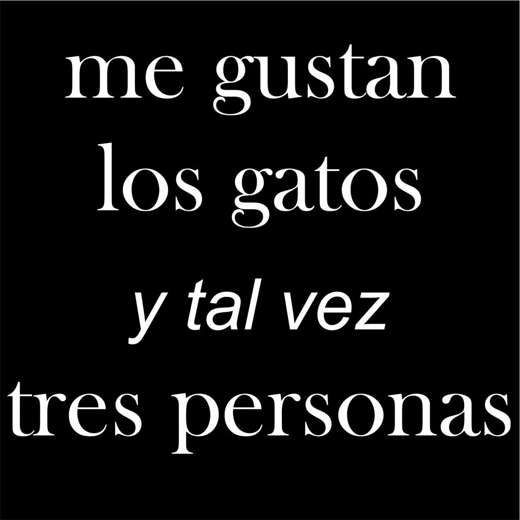 Black Unisex T-shirt Me gustan los gatos