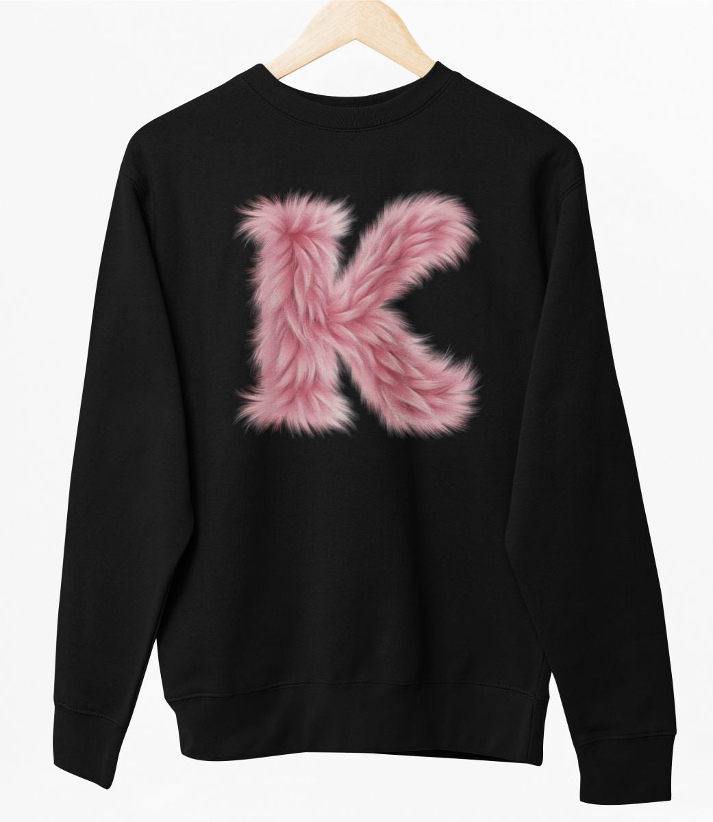 Schwarzer UNISEX Pullover "K Buchstabe"