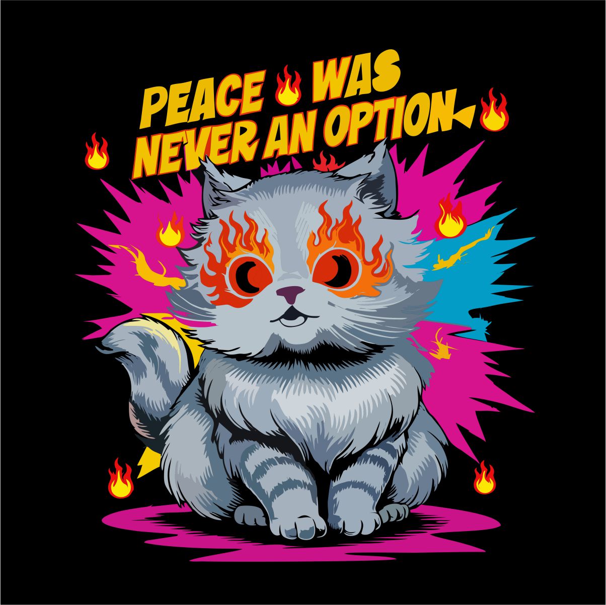 Schwarzer UNISEX Pullover „Peace was never an option“