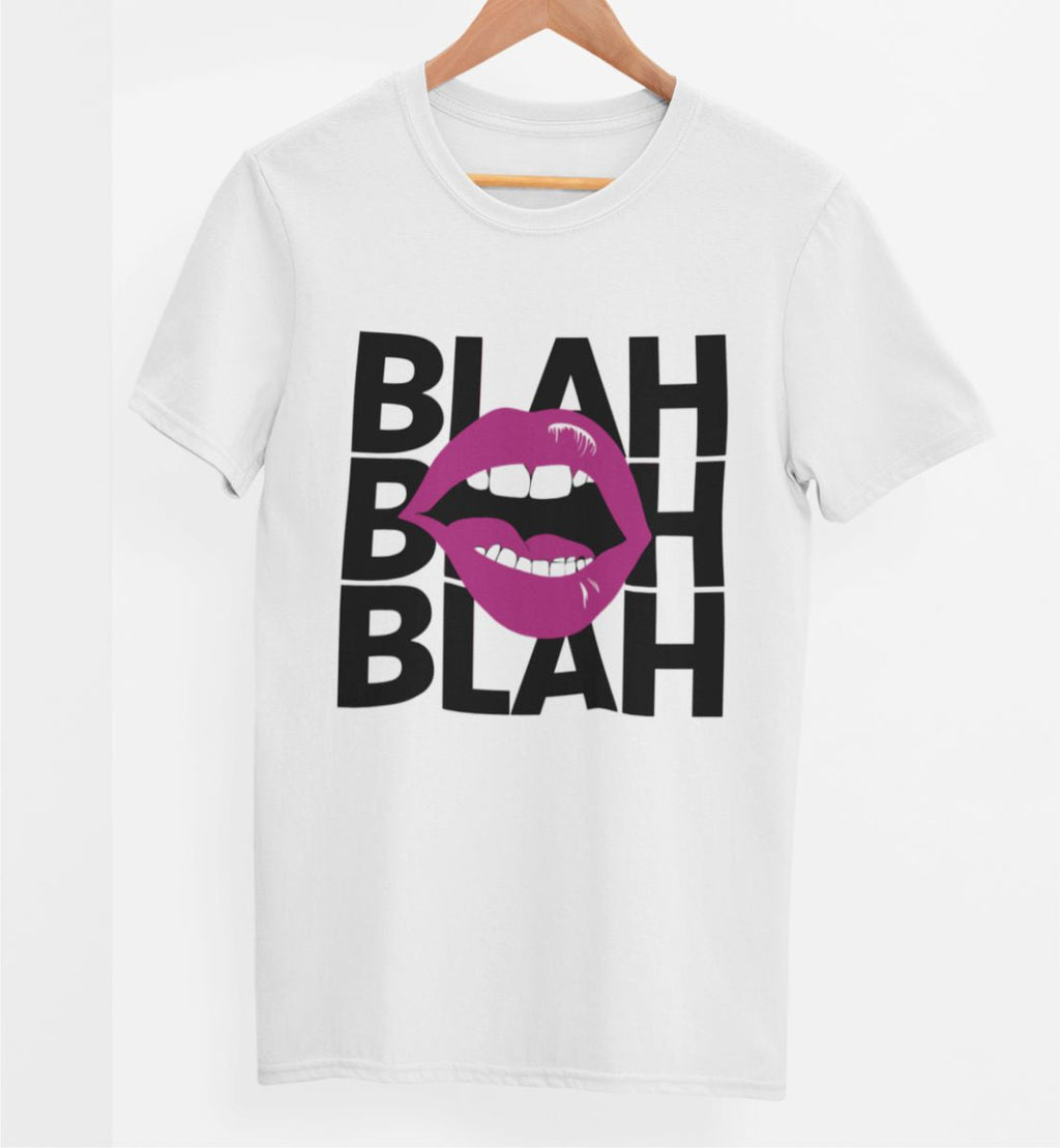 Weißes UNISEX T-Shirt "Blah"