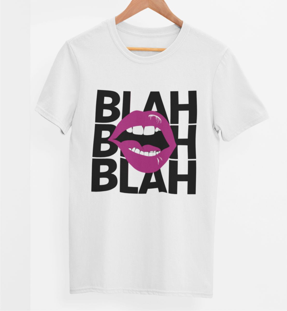Weißes UNISEX T-Shirt "Blah"
