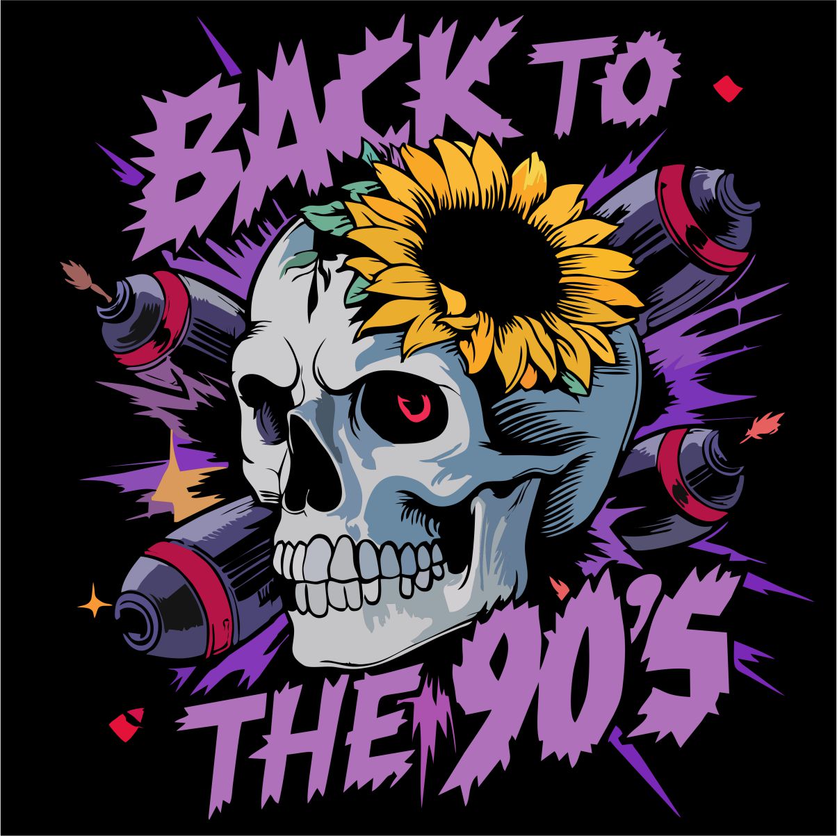 Schwarzer UNISEX Pullover „Back to the 90's“