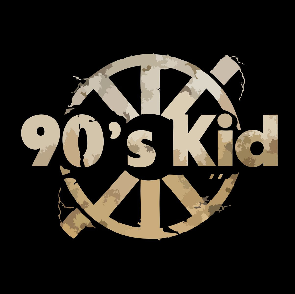 Schwarzer UNISEX Pullover „90's kid“