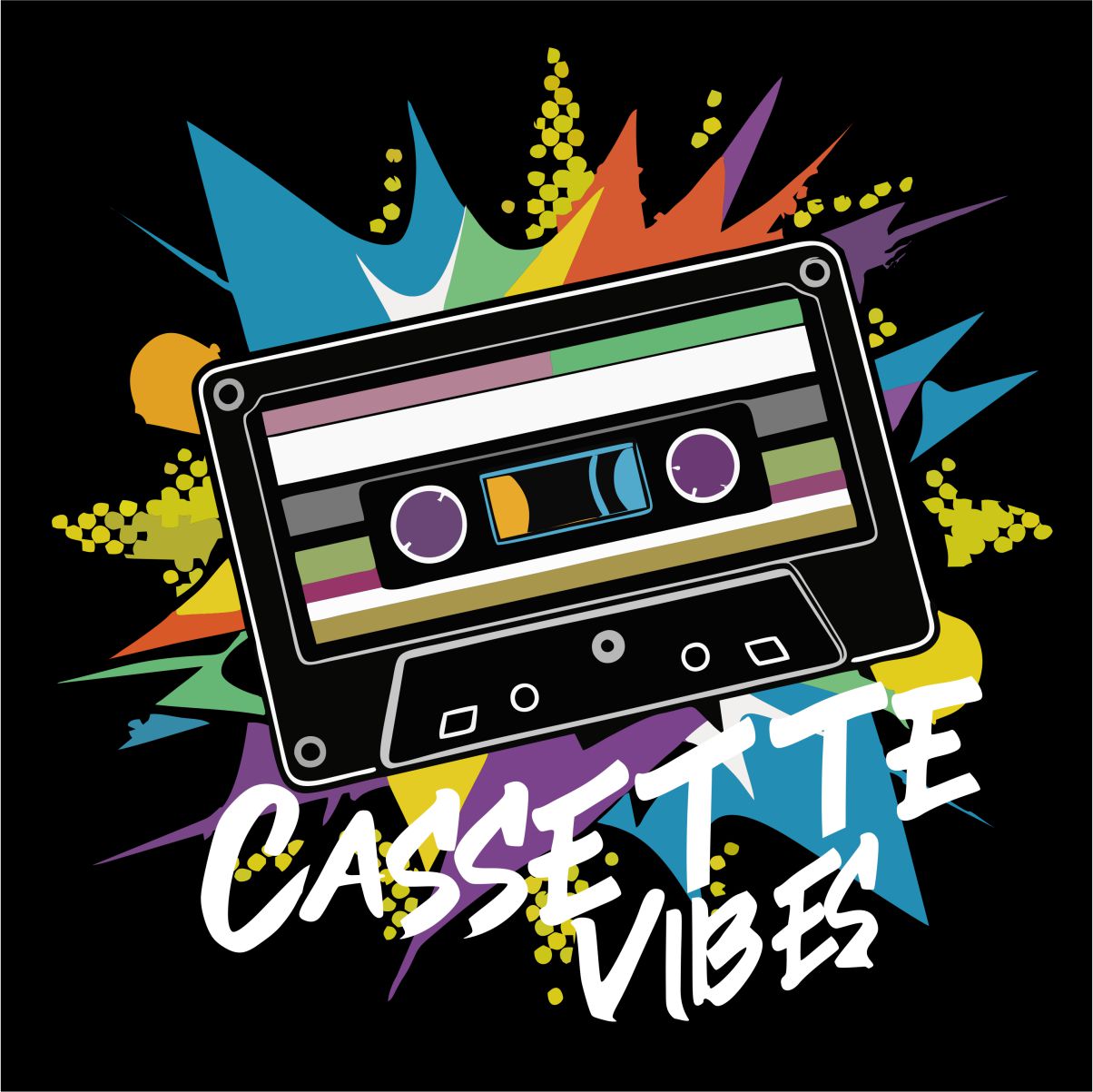 Schwarzer UNISEX Pullover „Cassette vibes“