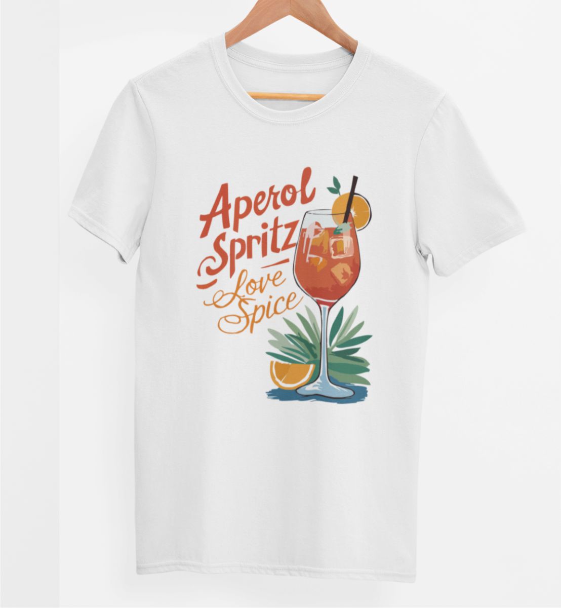 Weißes UNISEX T-Shirt "Aperol"
