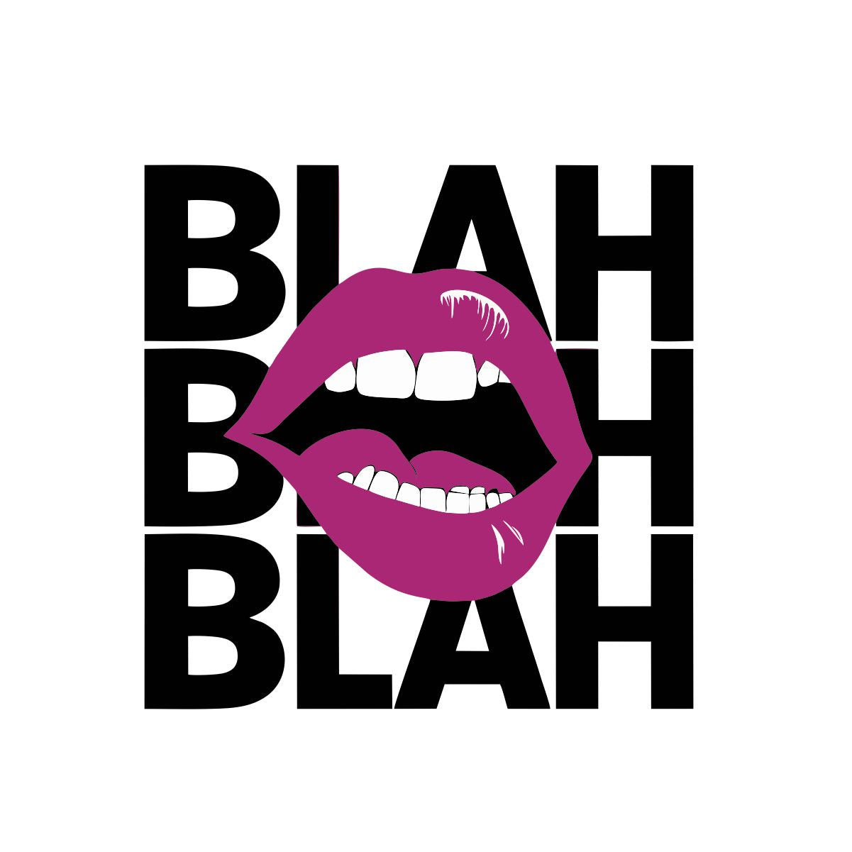 Weißes UNISEX T-Shirt "Blah"