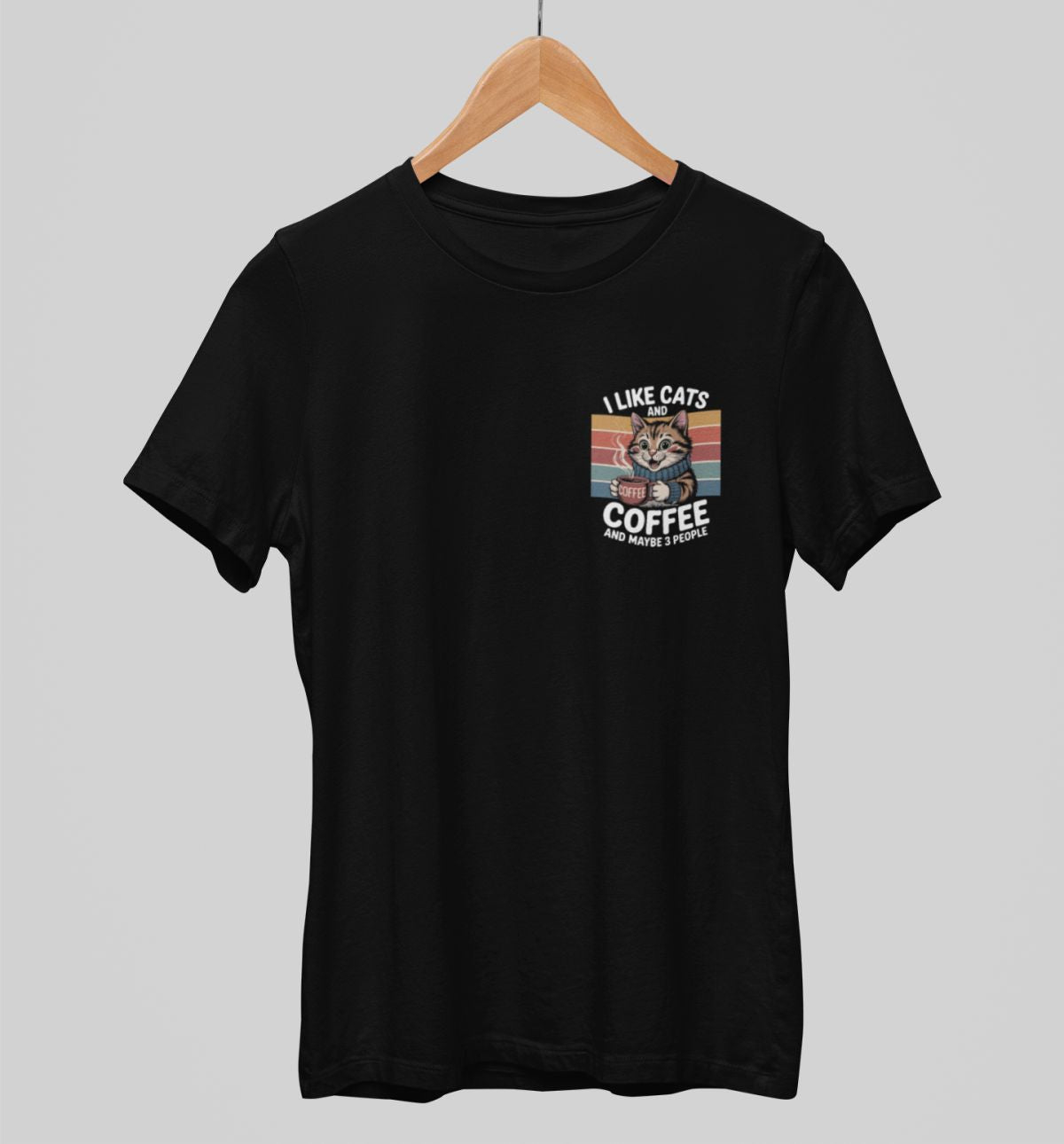 Schwarzes UNISEX T-Shirt Three People