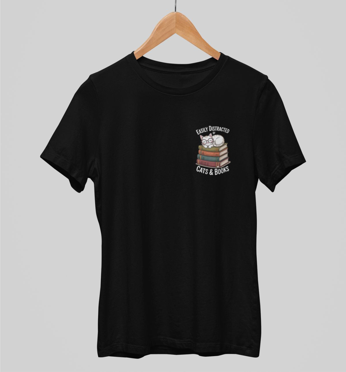 Schwarzes UNISEX T-Shirt Easily Distracted