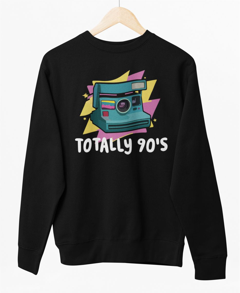 Schwarzer UNISEX Pullover „Totally 90's“