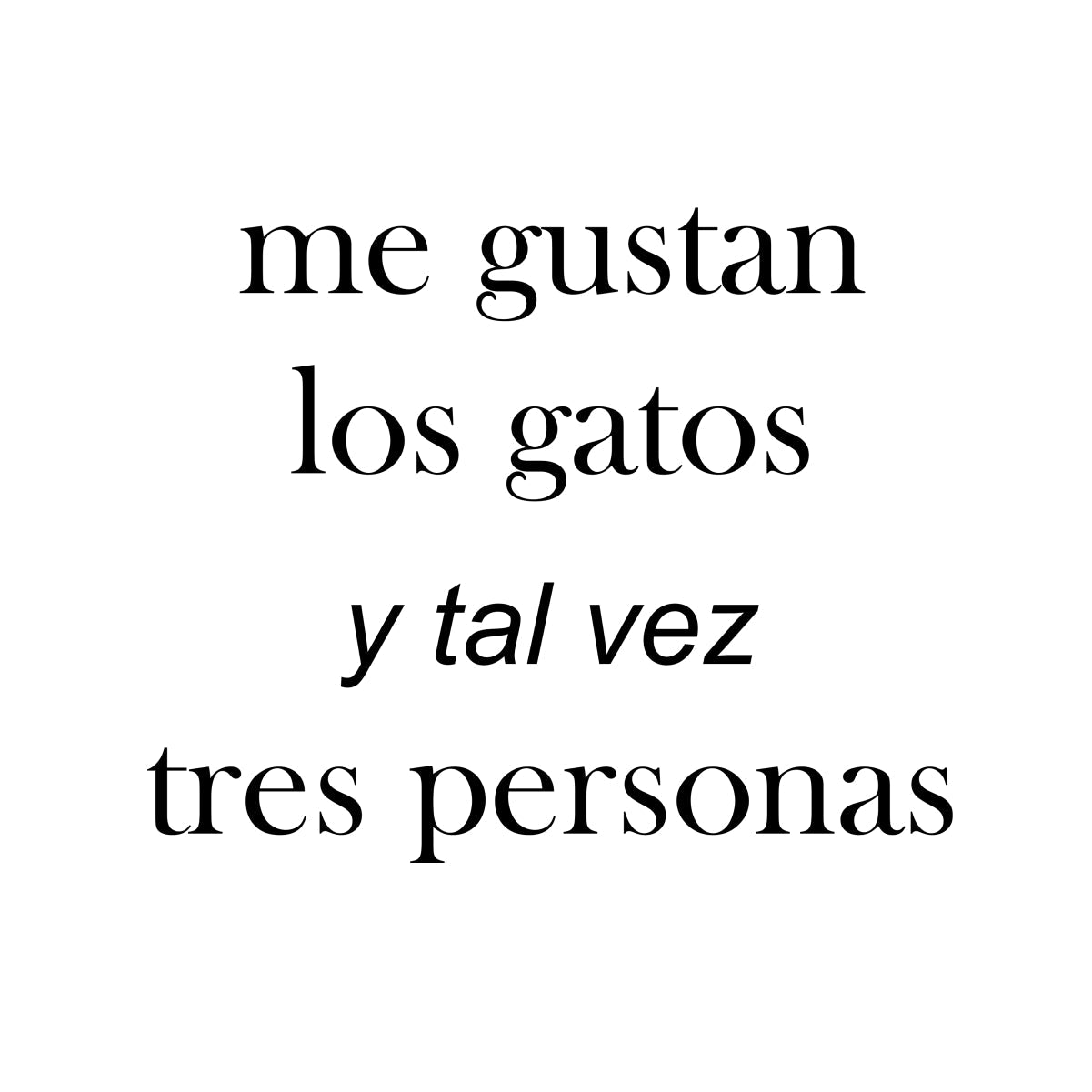 White Unisex T-shirt Me gustan los gatos