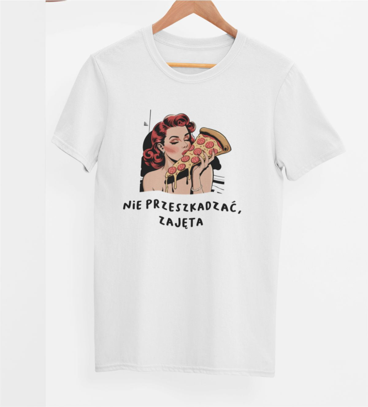 Weißes UNISEX T-Shirt "Bitte nicht stören, beschäftigt"