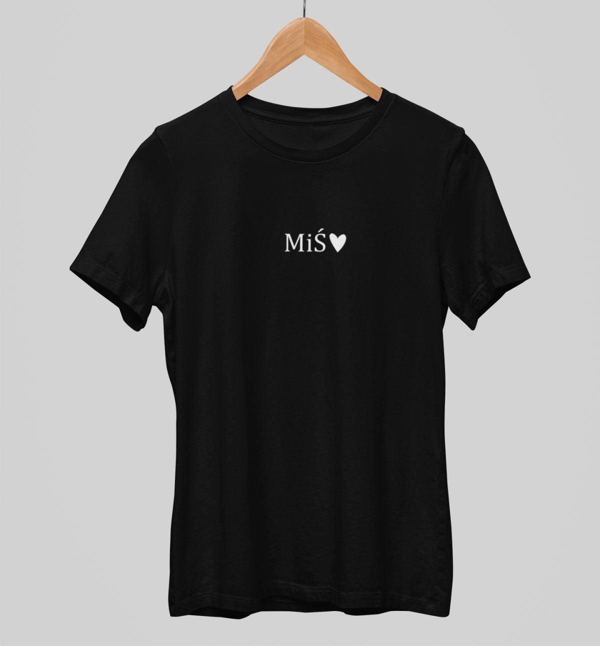 Schwarzes UNISEX T-Shirt MIŚ