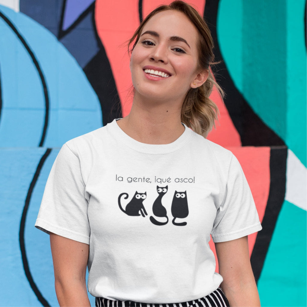 White Unisex T-shirt La gente