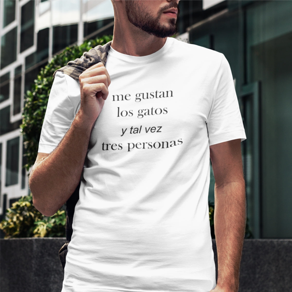 White Unisex T-shirt Me gustan los gatos