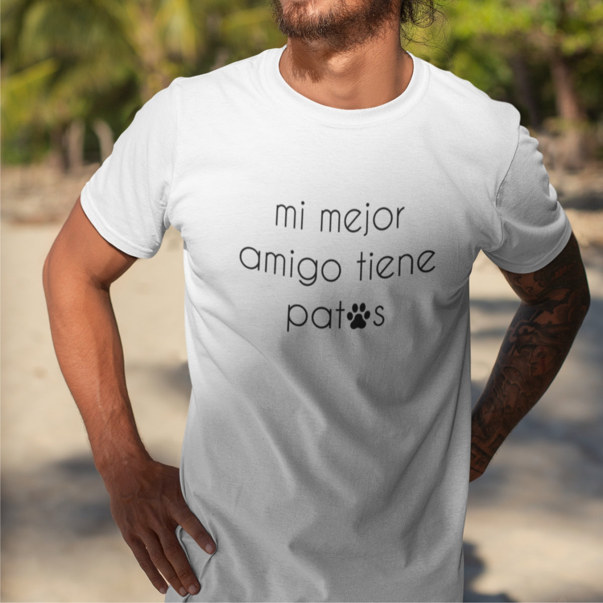White Unisex T-shirt Mi mejor amigo