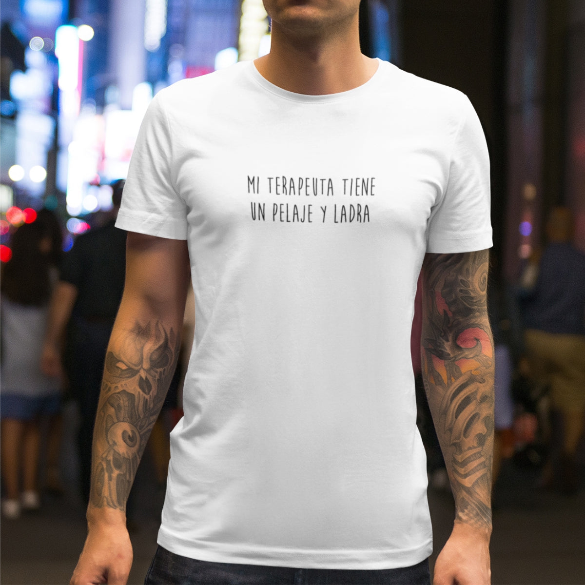 White Unisex T-shirt Mi terapeuta