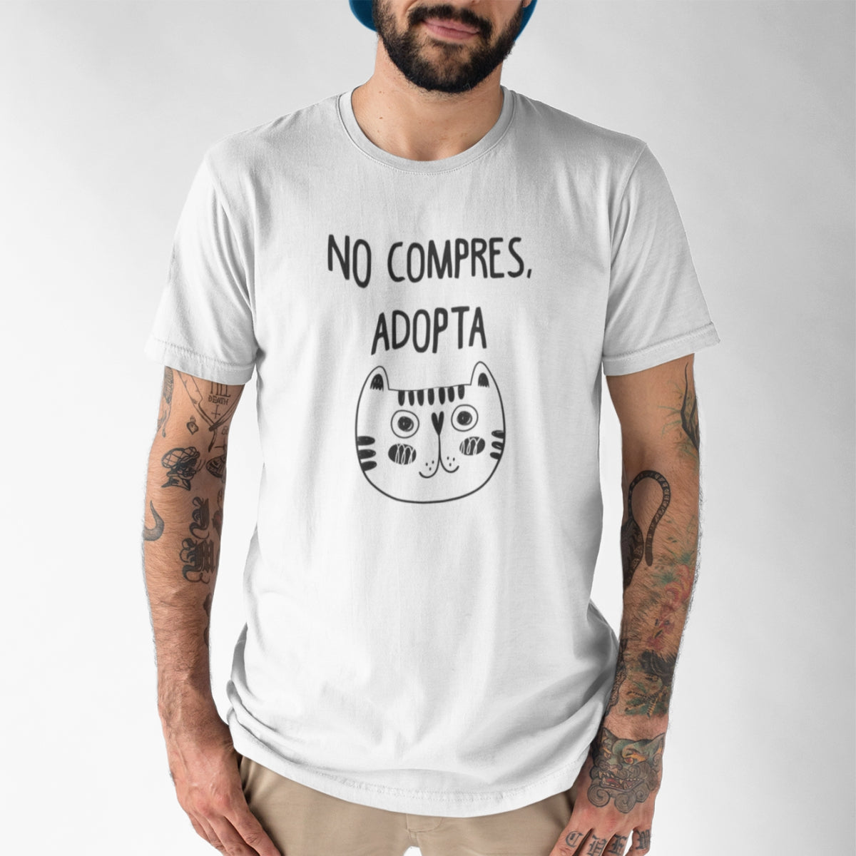 White Unisex T-shirt No compres