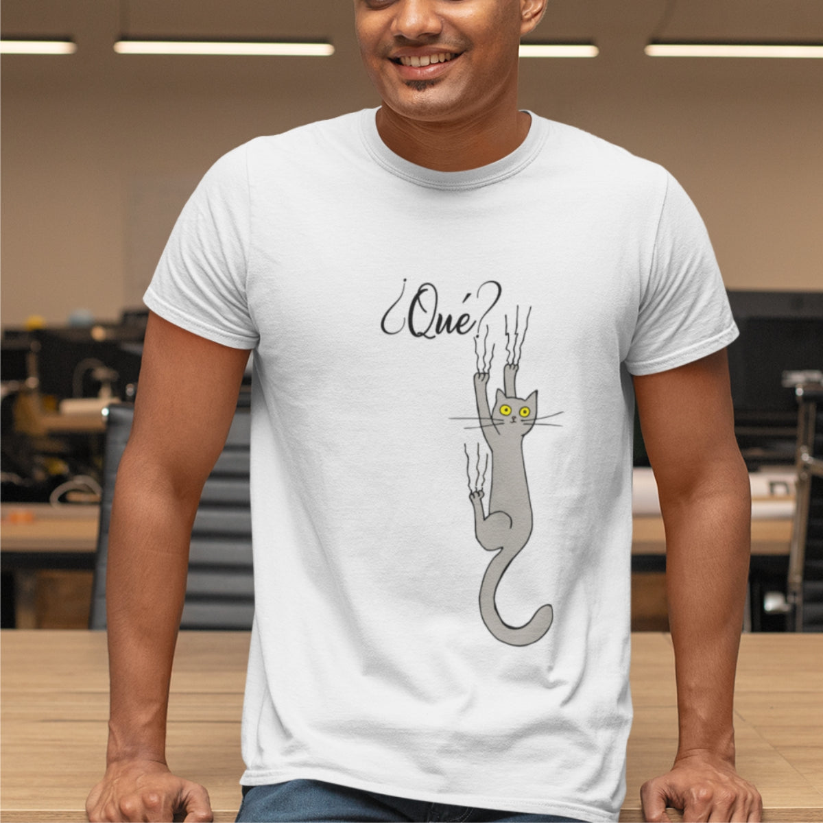 White Unisex T-shirt Que