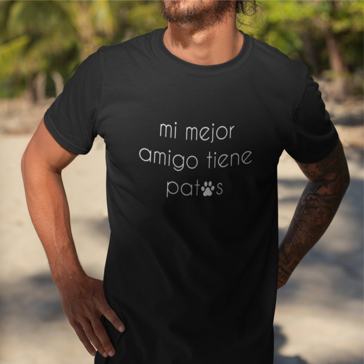 Black Unisex T-shirt Mi mejor amigo
