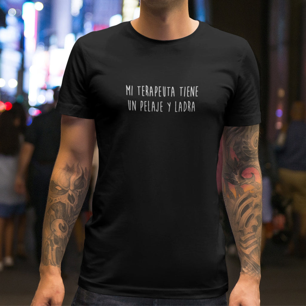 Black Unisex T-shirt Mi terapeuta