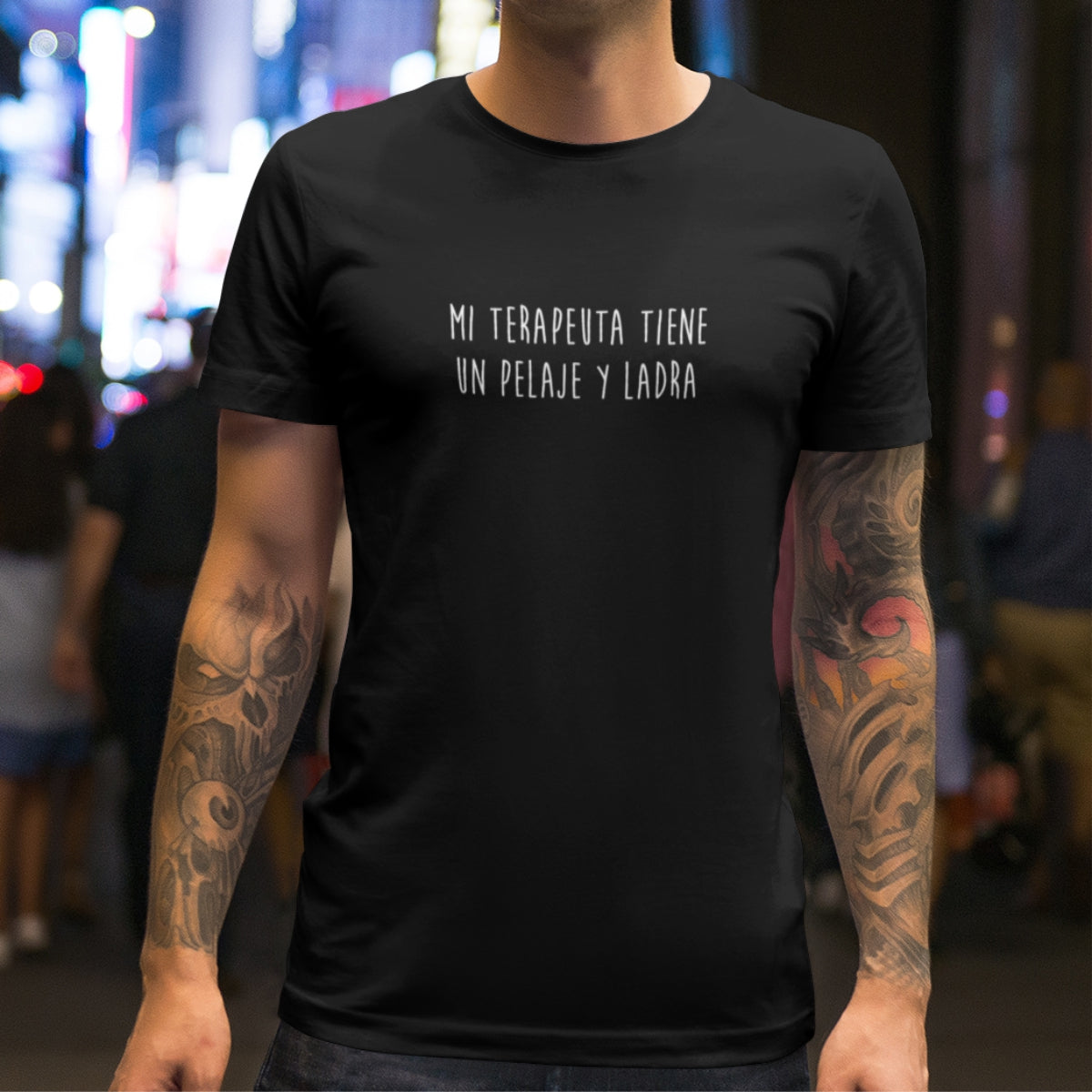 Black Unisex T-shirt Mi terapeuta