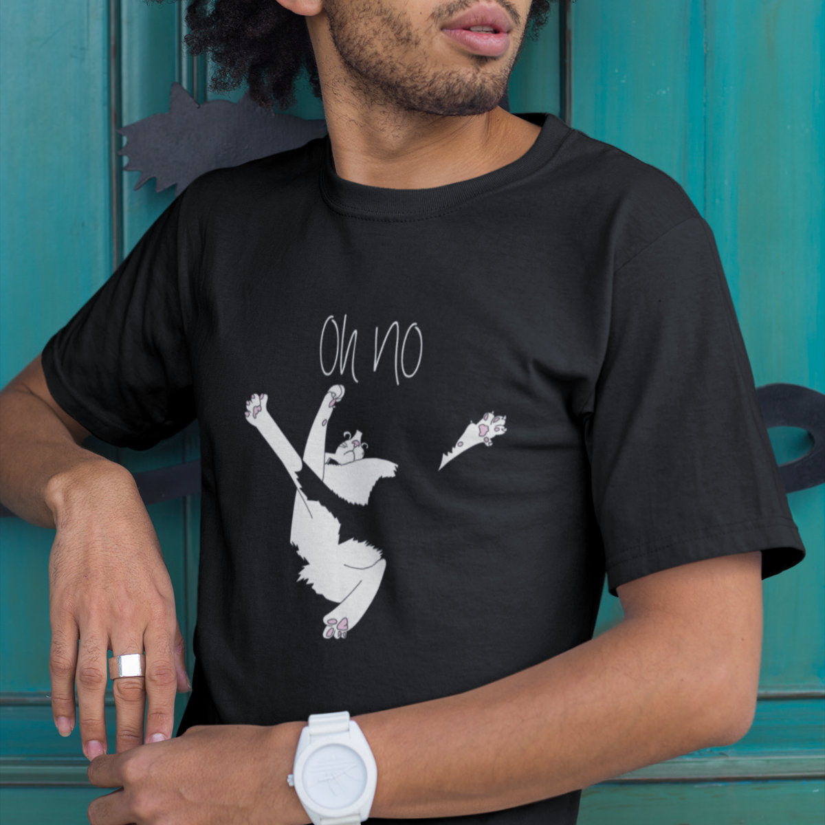 Black T-shirt Oh no