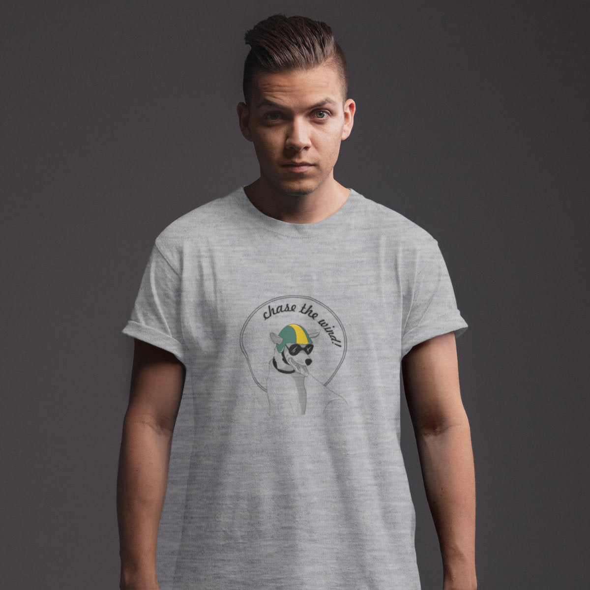 Melange grey T-shirt Chase the wind