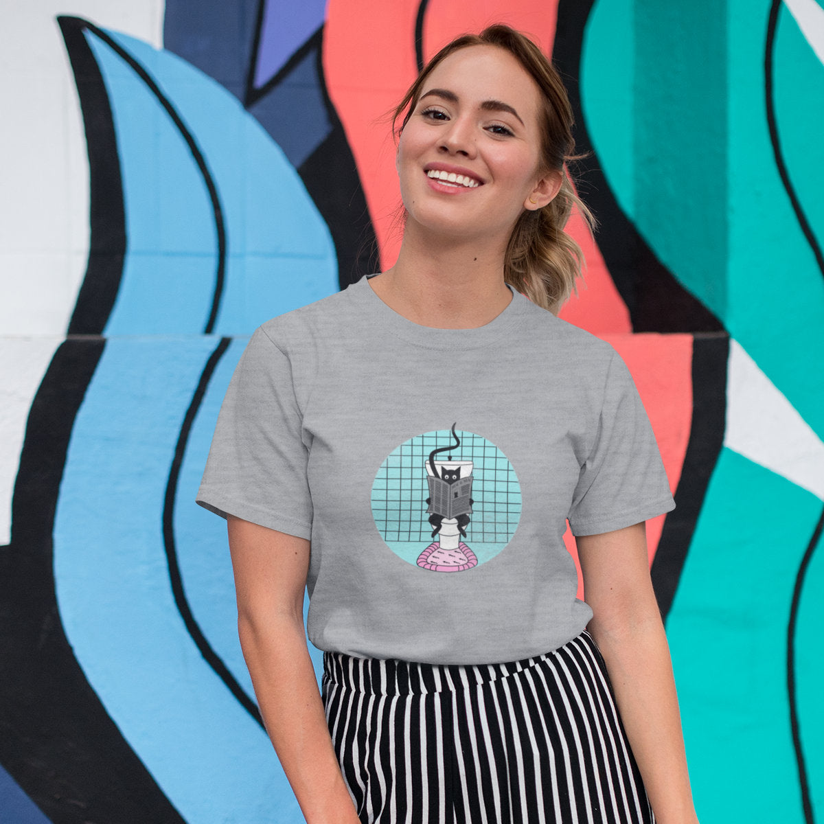 Melange grey T-shirt Taking Time for Yourself
