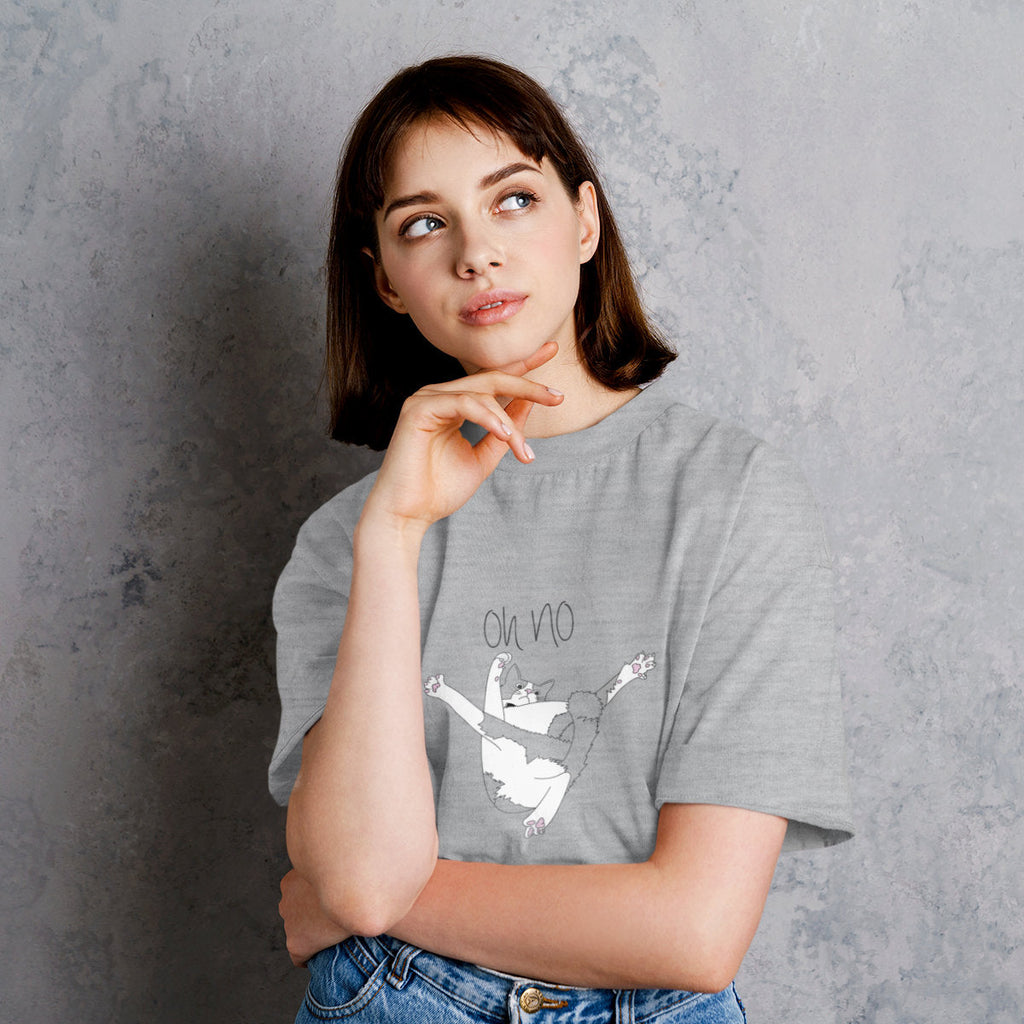 Melange grey T-shirt Oh no