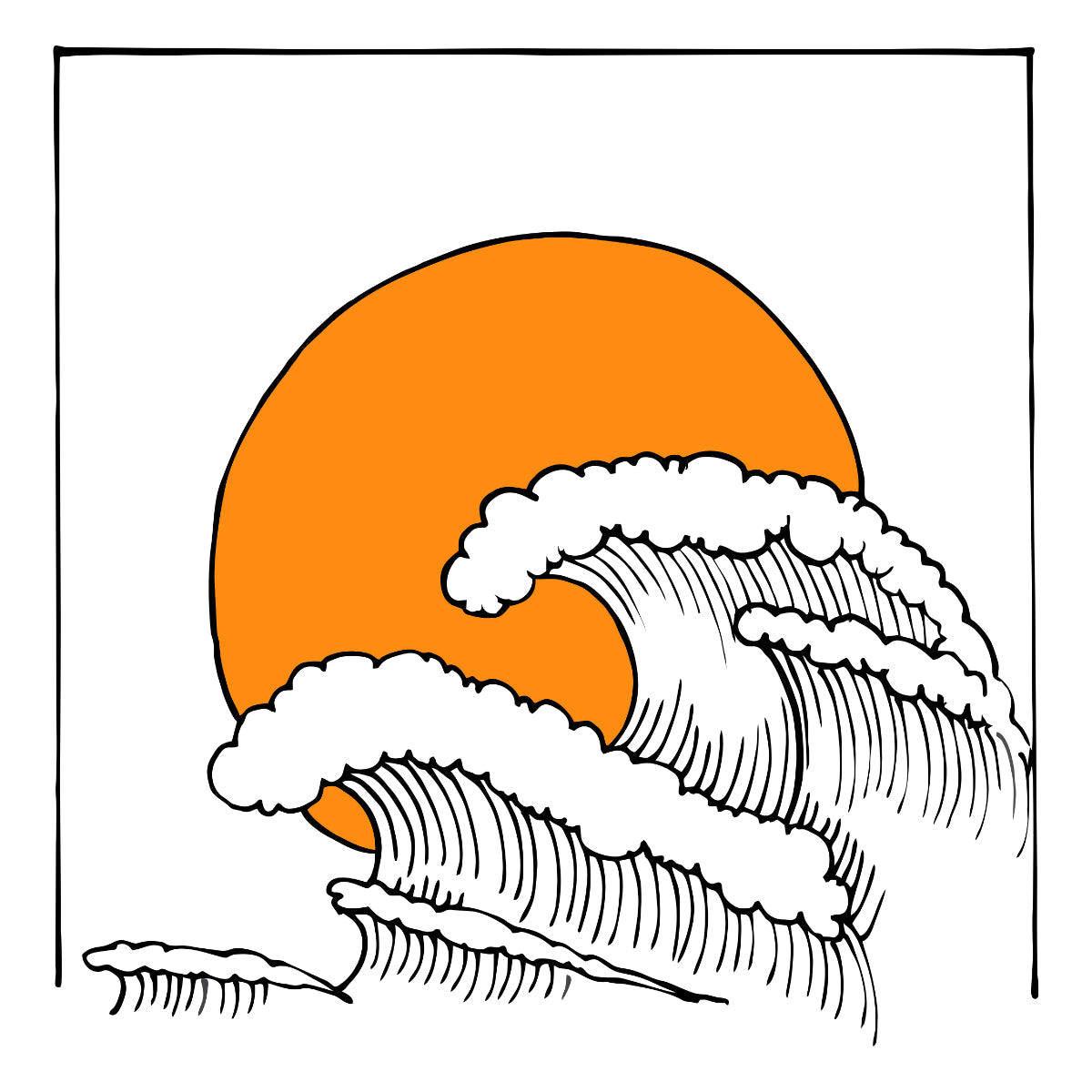 White T-shirt Waves