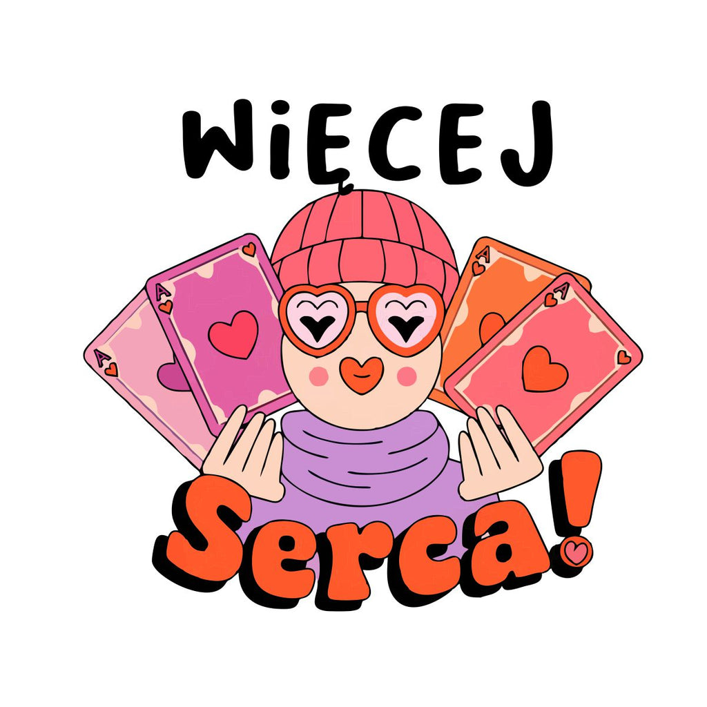 Weißes T-Shirt mit Rückenaufdruck "Mehr Herz"