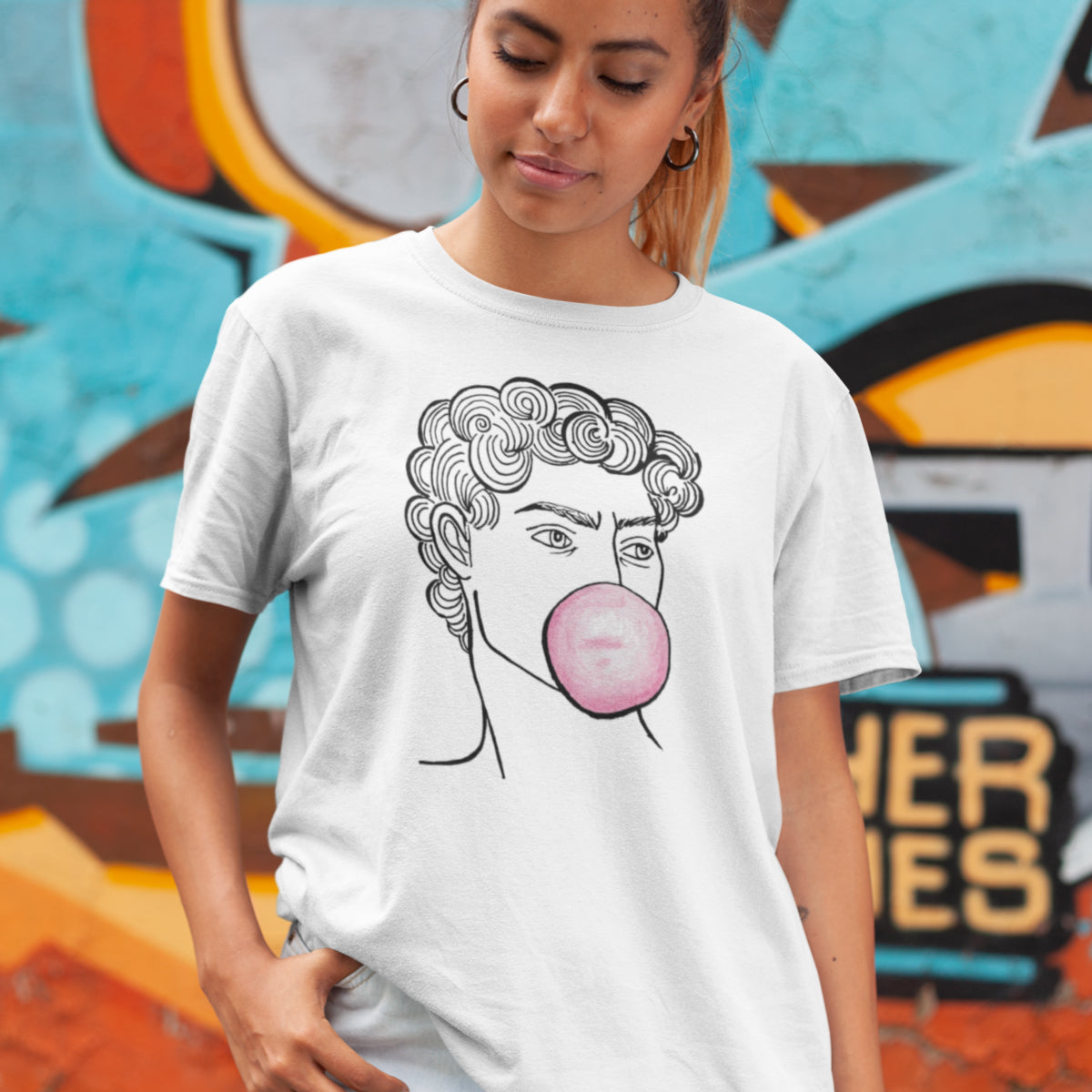 Weißes T-Shirt David