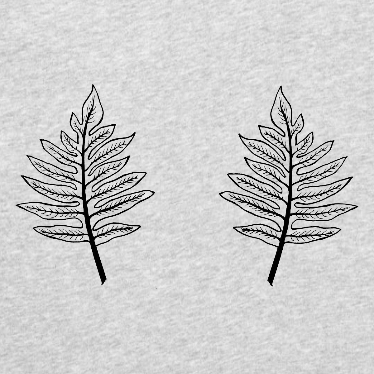 Grey-melange T-shirt Two leaves