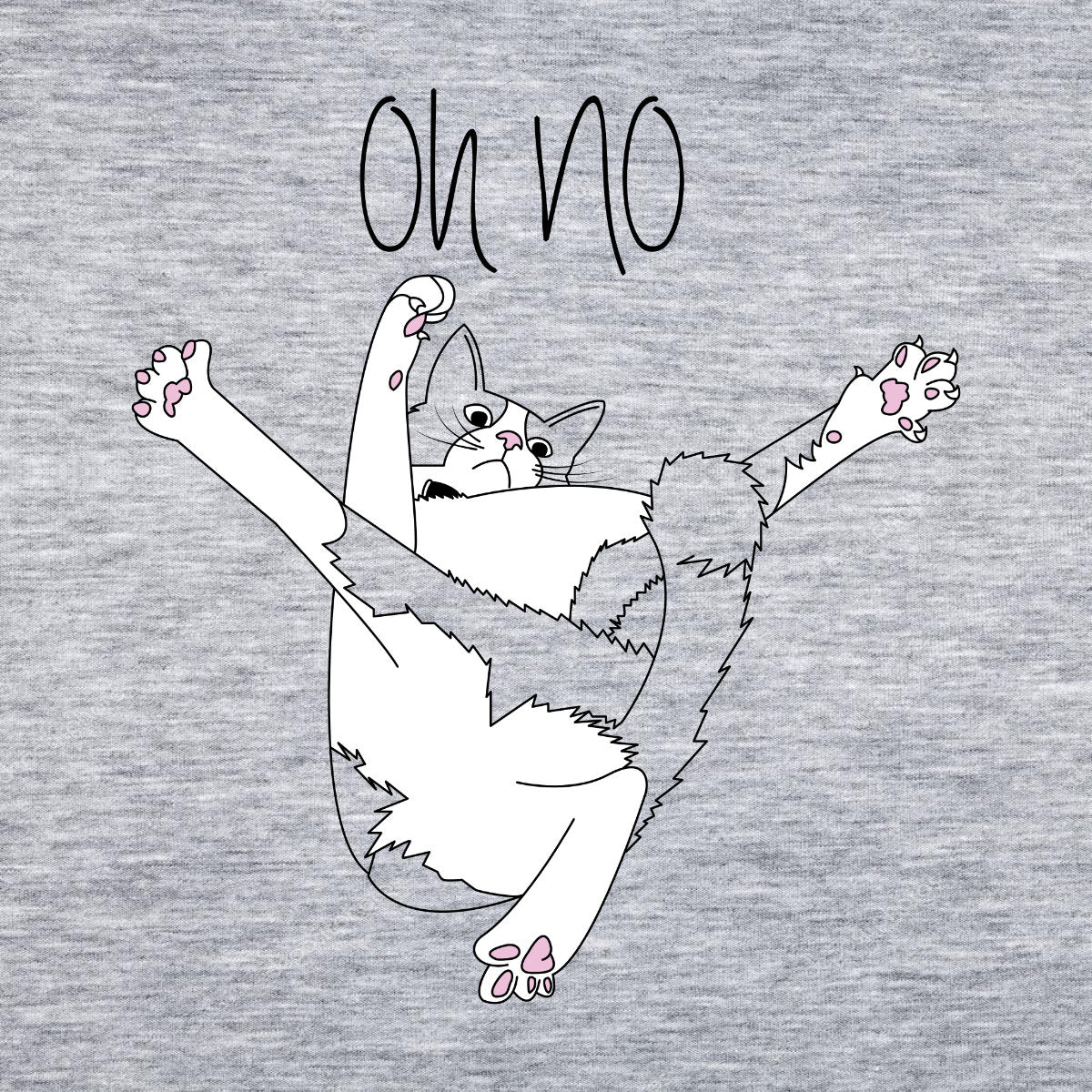 Melange grey T-shirt Oh no