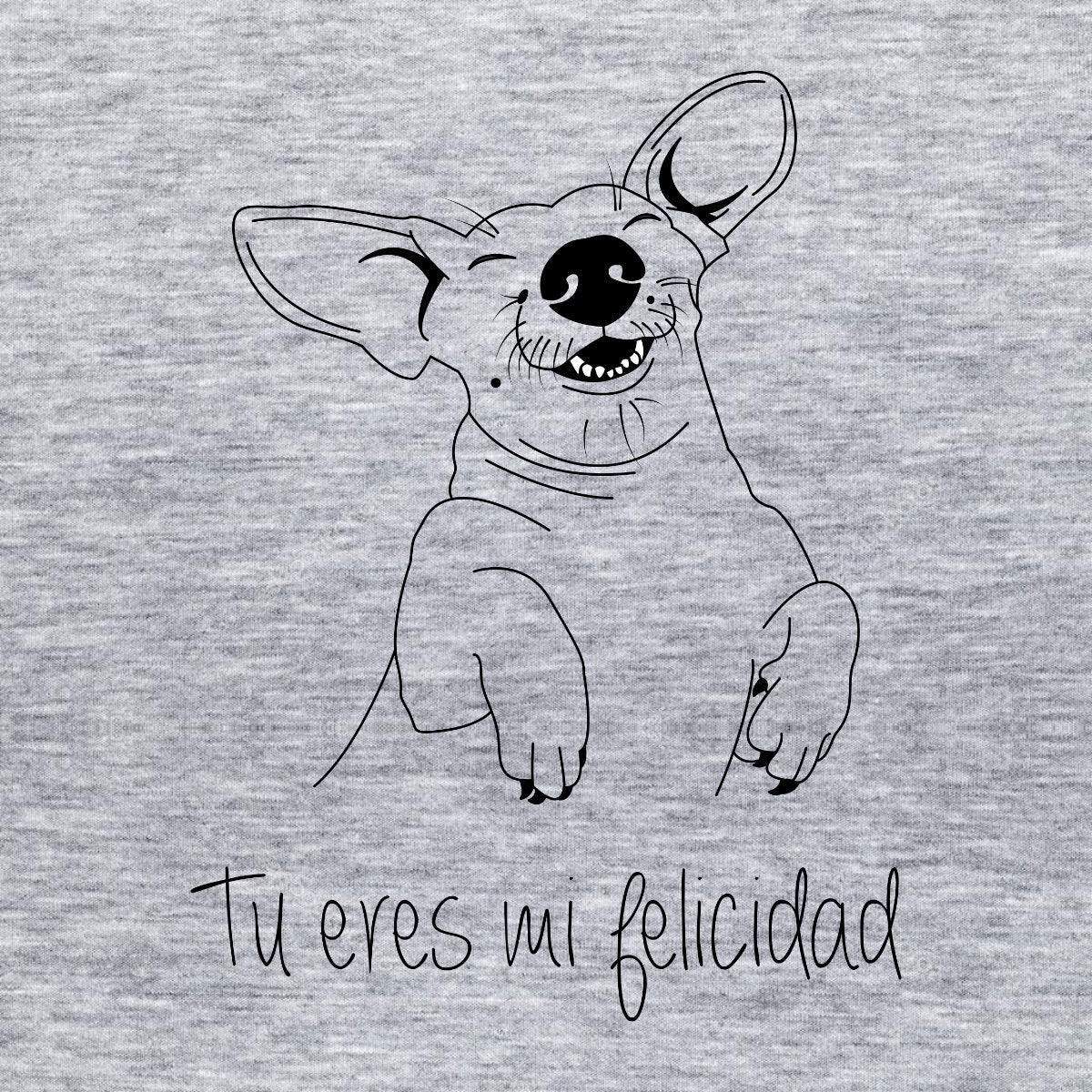 Melange grey T-shirt You are my happiness