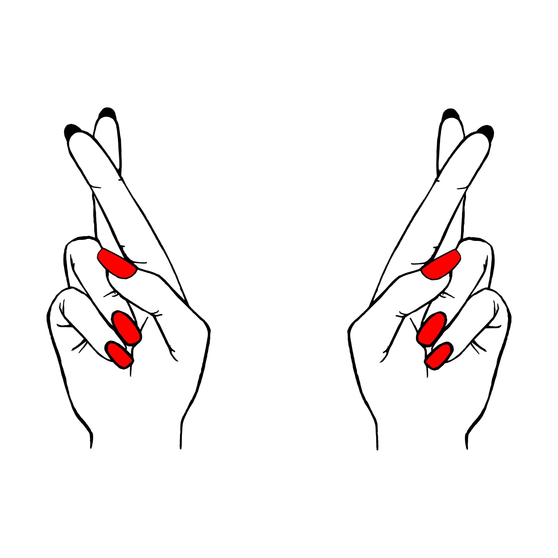 White T-shirt Fingers
