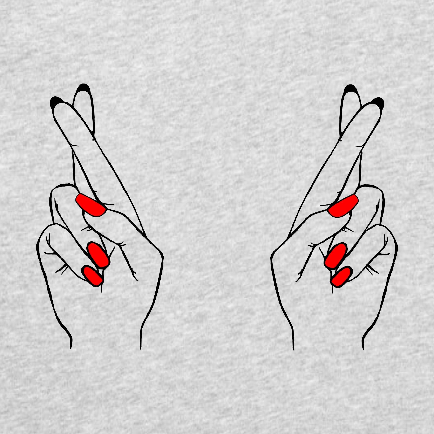 Szara Melanżowa T-shirt palce