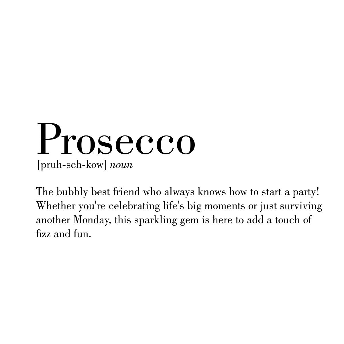 Weißes UNISEX T-Shirt "Prosecco"