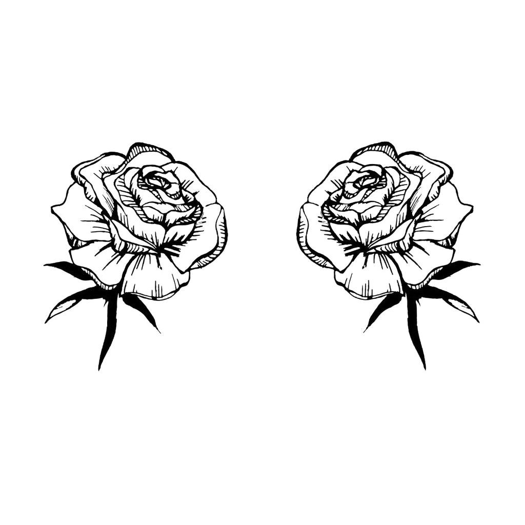 White T-shirt Roses