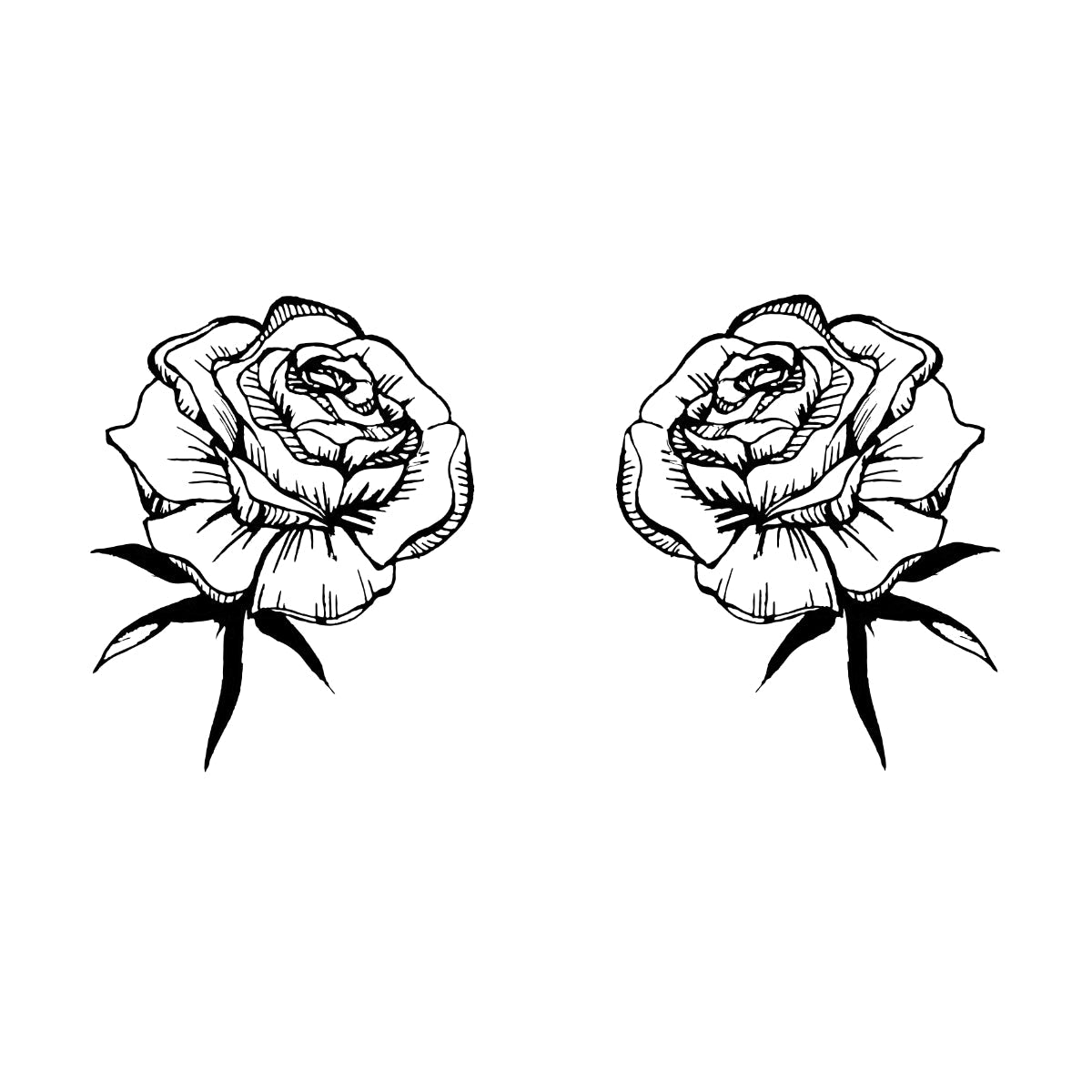 White T-shirt Roses