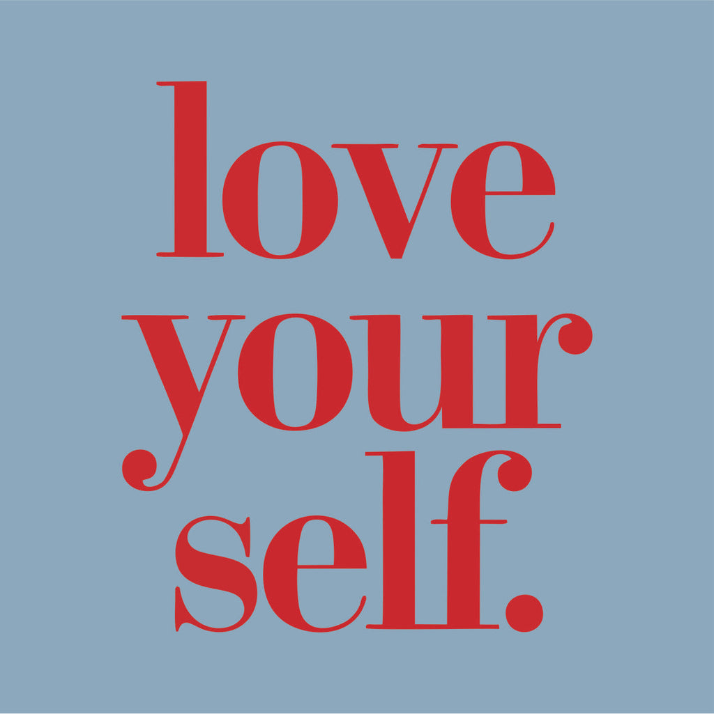 Grau-blaues UNISEX T-Shirt "LOVE YOURSELF" 220